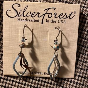 Blue dangly earrings